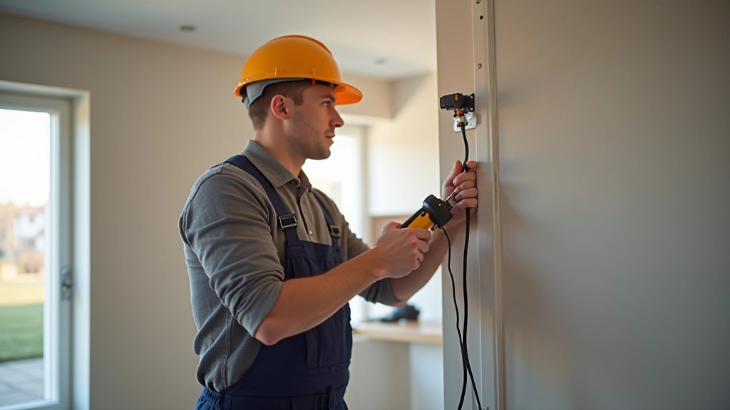 Professional electrician performing safe installation work in Utrecht residence